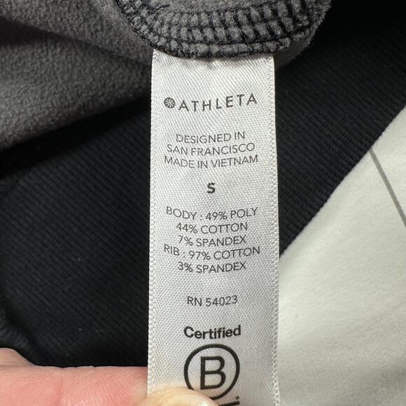 Athleta Jacket Womens Small Black Gray Camo Triumph Hoodie Full Zip Athleisure - Picture 5 of 8